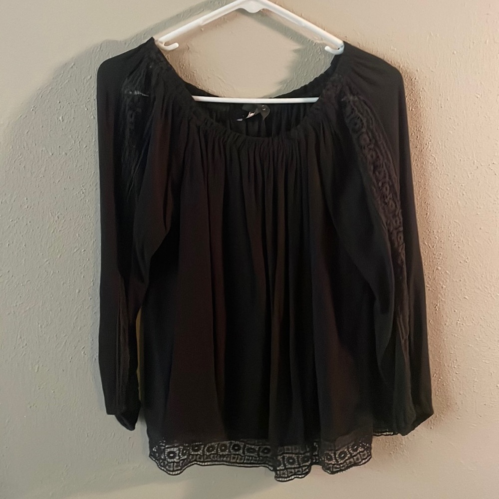 Off the shoulder black top